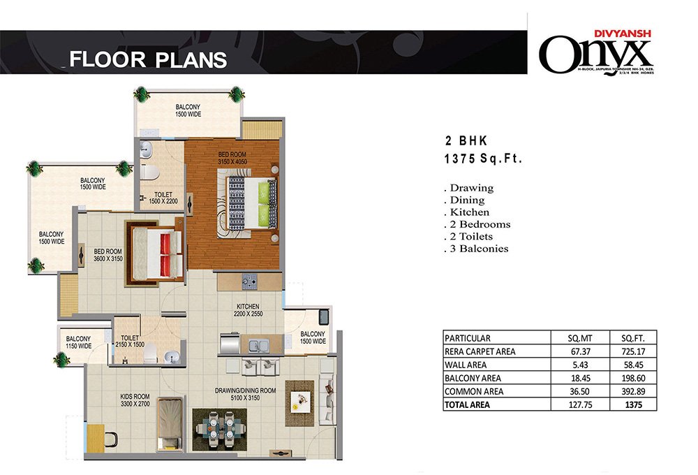 Divyanshonyx 2bhk-1375