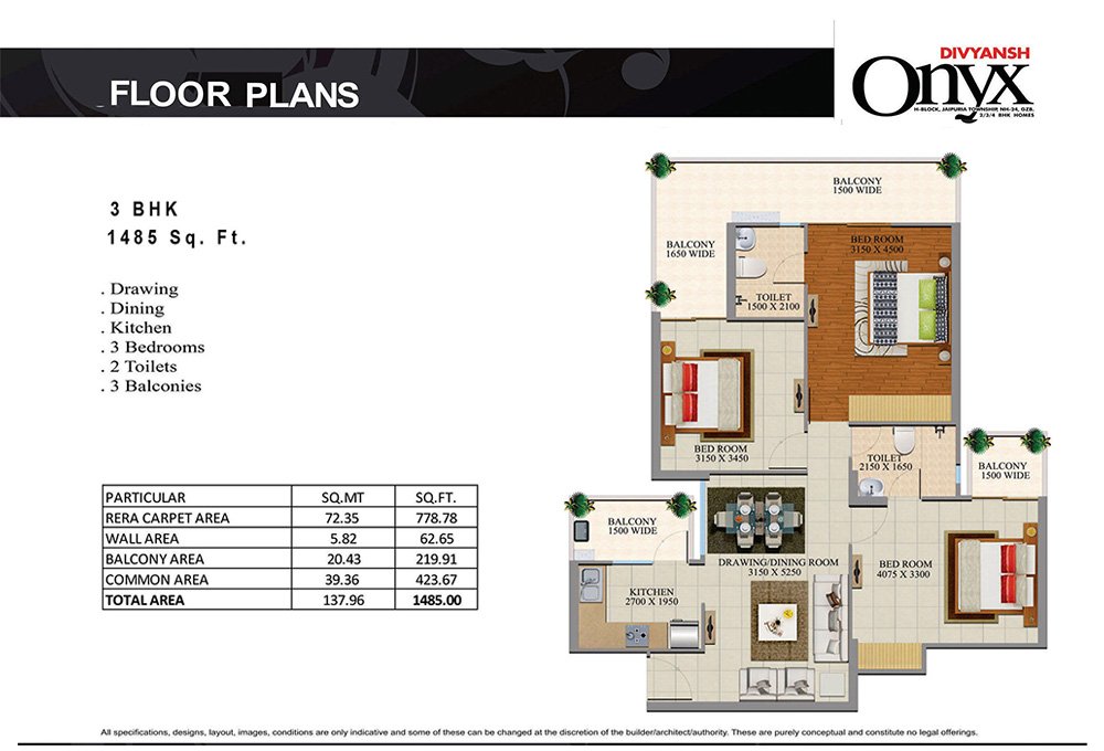 Divyanshonyx 3bhk-1485